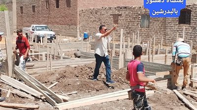 مديرية الزراعة بالجيزة تزيل تعديين على الأراضي الزراعية بالبدرشين