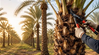 موسم التمور بالعوينات.. مدير معمل بحوث النخيل يعلن بدء مرحلة التلوين ويؤكد: المحصول وفير وعالي الجودة