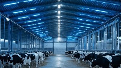 خبراء: تنظيم الإضاءة داخل الحظائر يرفع إنتاج الحليب في الأبقار بنسبة تصل إلى 15%
