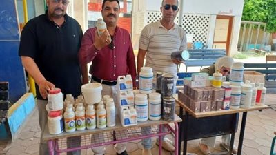 الخدمات البيطرية بالبحيرة تضبط 166 عبوة أدوية بيطرية منتهية الصلاحية