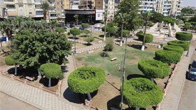 محافظ السويس يوجه بوضع خطة عاجلة لتطويرحديقة النافورة